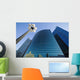 Wacker Drive Building With Street Lamp In Foreground, Low Angle View Wall Mural