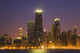 Chicago Skyscrapers With John Hancock Center At Night Wall Mural