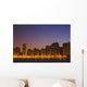 Chicago Downtown Skyline At Night Wall Mural
