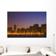 Chicago Downtown Skyline At Night Wall Mural