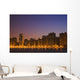 Chicago Downtown Skyline At Night Wall Mural