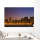 Chicago Downtown Skyline At Night Wall Mural