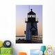 Nantucket Brant Point Lighthouse At Sunrise Wall Mural