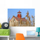 Lighthouse In Wheat Field Wall Mural