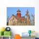 Lighthouse In Wheat Field Wall Mural