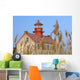 Lighthouse In Wheat Field Wall Mural