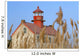 Lighthouse In Wheat Field Wall Mural