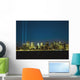Lower Manhattan Skyline And World Trade Centre Memorial Lights Wall Mural
