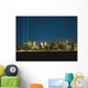 Lower Manhattan Skyline And World Trade Centre Memorial Lights Wall Mural