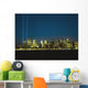 Lower Manhattan Skyline And World Trade Centre Memorial Lights Wall Mural