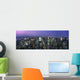 Aerial View Of Midtown Manhattan Illuminated At Dusk Wall Mural
