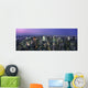 Aerial View Of Midtown Manhattan Illuminated At Dusk Wall Mural
