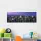 Aerial View Of Midtown Manhattan Illuminated At Dusk Wall Mural