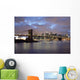 Brooklyn Bridge And Lower Manhattan At Dusk Wall Mural
