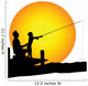 man and child shilouette fishing Wall Decal