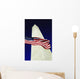 Washington Monument And American Flag Wall Mural