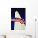 Washington Monument And American Flag Wall Mural