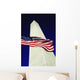 Washington Monument And American Flag Wall Mural