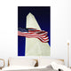 Washington Monument And American Flag Wall Mural