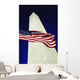 Washington Monument And American Flag Wall Mural
