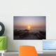 Canoes And Fishing Boats On Beach By Lake Malawi, Sunset Wall Mural