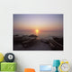 Canoes And Fishing Boats On Beach By Lake Malawi, Sunset Wall Mural