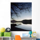 Silhouette Of Pier On Lake At Derwent Water Wall Mural