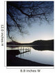 Silhouette Of Pier On Lake At Derwent Water Wall Mural