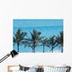 Mexico, Quintana Roo, Palm trees with turquoise sea Wall Mural