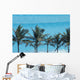 Mexico, Quintana Roo, Palm trees with turquoise sea Wall Mural