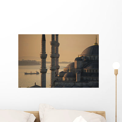 Ship Sailing along Bosphorus Wall Mural shown on a wall