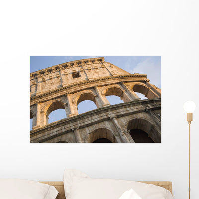 Roman Coliseum Rome Wall Mural shown on a wall