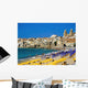 People On Cefalu Beach Wall Mural