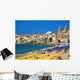 People On Cefalu Beach Wall Mural