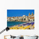People On Cefalu Beach Wall Mural