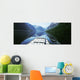 Boat Traveling Through Lavtn Lake Wall Mural