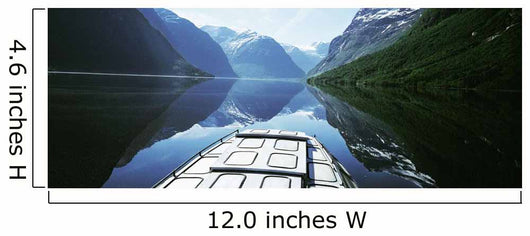 Boat Traveling Through Lavtn Lake Wall Mural