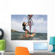 A Man Surfing Off The Coast Of Parque Natural Del Estrecho Wall Mural