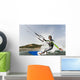 A Man Kite Surfing Off The Coast Of Parque Natural Del Estrecho Wall Mural