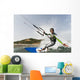 A Man Kite Surfing Off The Coast Of Parque Natural Del Estrecho Wall Mural