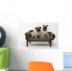 Two Chubby Pug Dogs Wall Decal