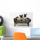 Two Chubby Pug Dogs Wall Decal