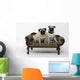 Two Chubby Pug Dogs Wall Decal
