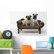 Two Chubby Pug Dogs Wall Decal