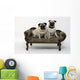 Two Chubby Pug Dogs Wall Decal