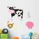 Set Flat Style Cartoon Wall Decal Sticker Set