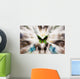 Focus On A Green Butterfly With Images Of Butterflies Surrounding It Wall Mural