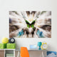 Focus On A Green Butterfly With Images Of Butterflies Surrounding It Wall Mural