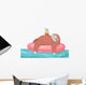 Chillin Tubin Slothin Sloth Wall Decal