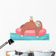 Chillin Tubin Slothin Sloth Wall Decal